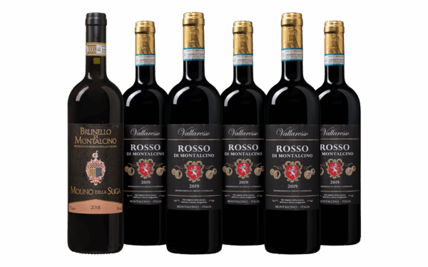 Toscaanse Topwijnen (1x Brunello di Montalcino & 5 x Rosso di Montalcino)