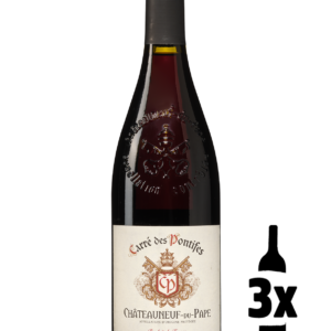 3 flessen Carre des Pontifes Châteauneuf-du-Pape Probeerpakket