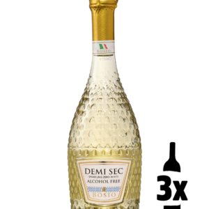 3 flessen Bosio Demi Sec Sparkling White 0.0% Probeerpakket