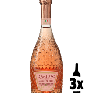 3 flessen Bosio Demi Sec Sparkling Rosé 0.0% Probeerpakket