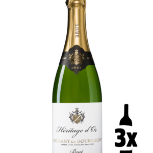 3 flessen Heritage d'Or Crémant de Bourgogne Brut Probeerpakket